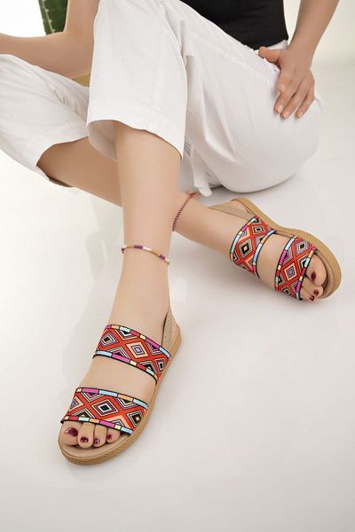 Modafırsat Women's Sandals Stylish Summer Beach Holiday Elastic Daily Sandals