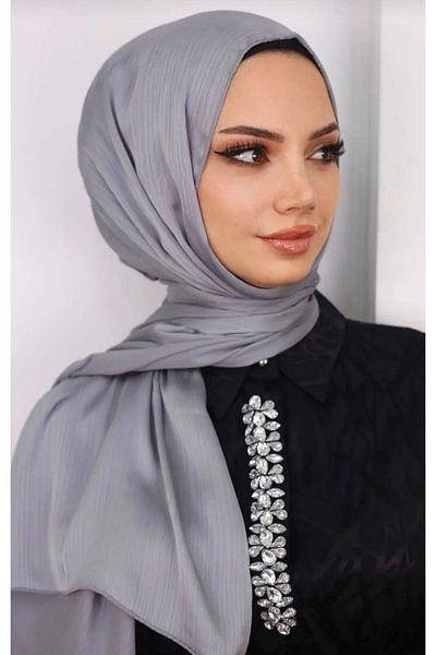 Trablus Yoryo Satin Evening Dress Shawl - Shiny and Matte Double Sided
