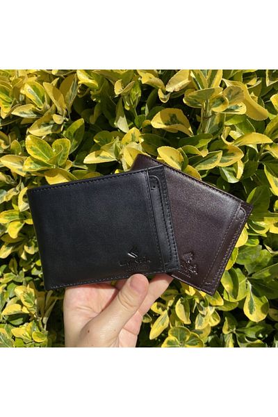 Eminsa Brown Men's Wallet with Card Holder Detail