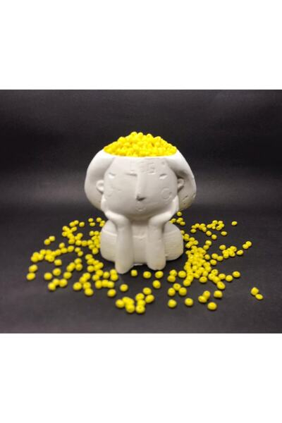 CSG BAZAAR Mărgele de nisip de sticlă galbenă de 4 mm 50 grame