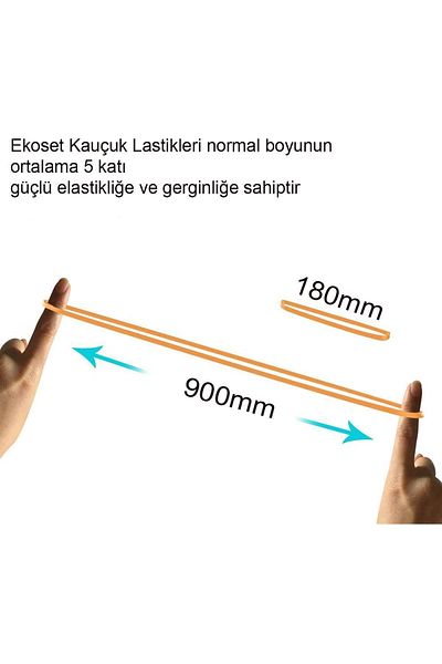 ekoset Bag Stabilizer Rubber for Cat Toilet 18x5 Natural 100 Pieces