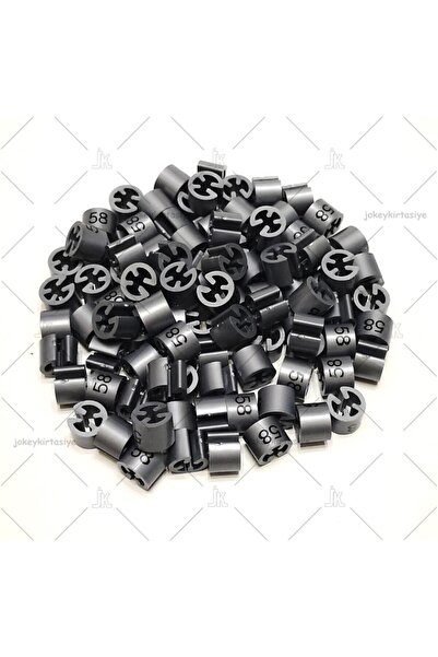 JokeyAmbalaj خرزة مطبوعة باللون الفضي (58) من بيني (100 قطعة)