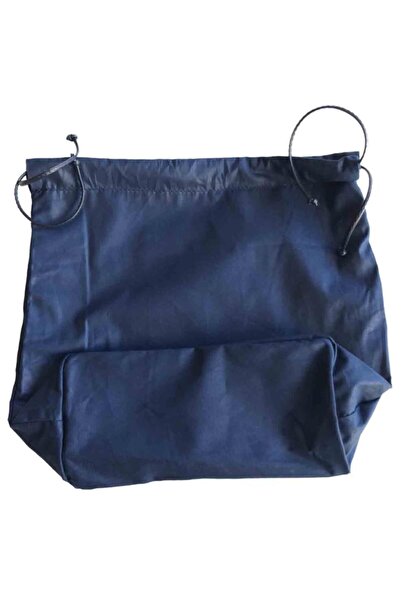 angel çanta aksesuar Örgü Çantaya Hazır Astar Tabanlı Büzgülü 22x12cm Lacivert