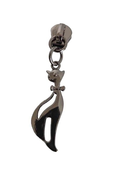 angel çanta aksesuar Füme Fermuar Başı Kedili