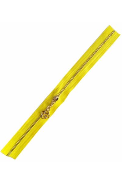 angel çanta aksesuar سحاب برأس 40 سم ذهبي فاتح معدن أصفر