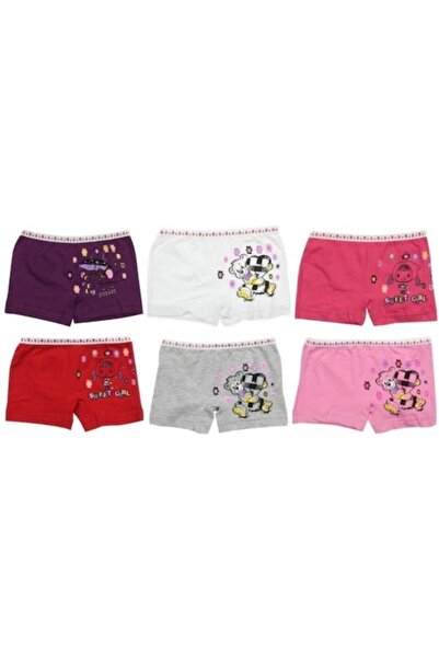 GÜMÜŞ Μπόξερ για κορίτσια με ροζ σχέδια - 6 πακέτο 3069