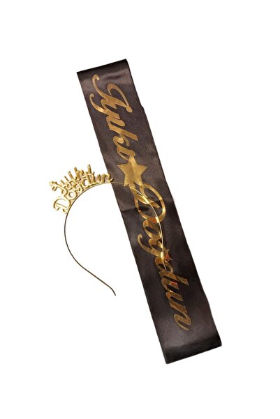 Happyland Siyah Gold Iyiki Doğdun Taç Ve Kuşak Set