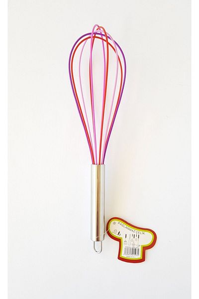 BAYSA 29 cm Silicone Stainless Steel Whisk with Handle