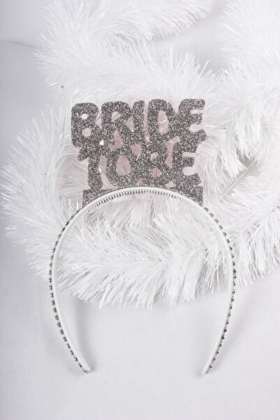 Huzur Party Store Bride To Be Temalı Simli Eva Taç Gümüş Renk Gri Esnek Yapıl...