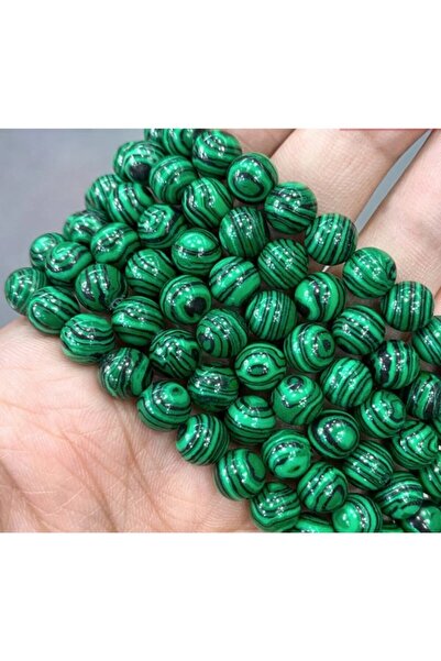 platin hediyelik 1 низка от естествени малахитови камъни Низка от естествени ...