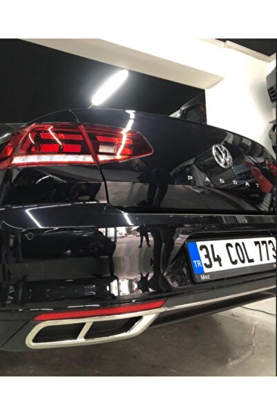 NamTuning Passat B8.5 Krom Egzoz Çerçevesi Difüzör R Line Görünüm Sağ Sol