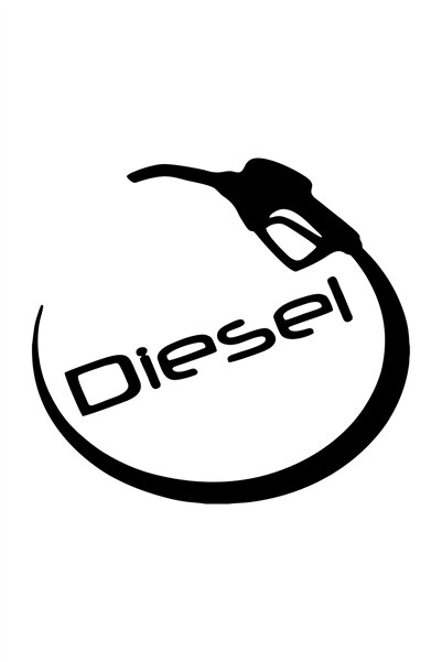 Quart Aksesuar Diesel Depo Kapağı Sticker Yakıt Deposu Sticker Siyah 12 X 11 Cm