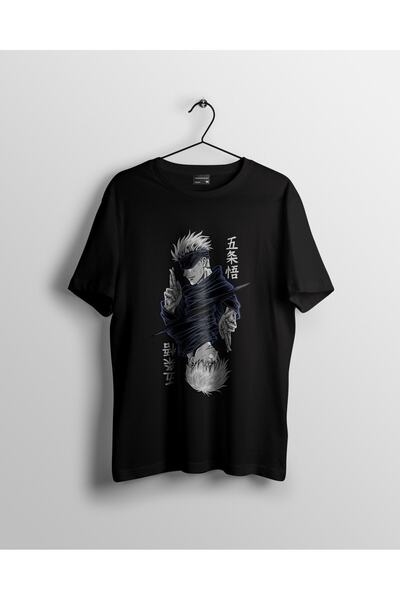 karikatürstore Gojo Satoru Jujutsu Kaisen Baskılı Anime Tişört