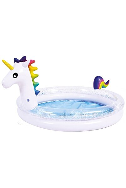 SunClub Bestway Sunclub Şişme Çocuk Havuzu 2 Boğumlu Unicorn 99x50 Cm 51018