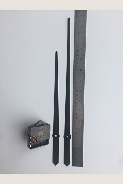 Platin Saat 1 Set Uzun Siyah Akrep Yelkovan