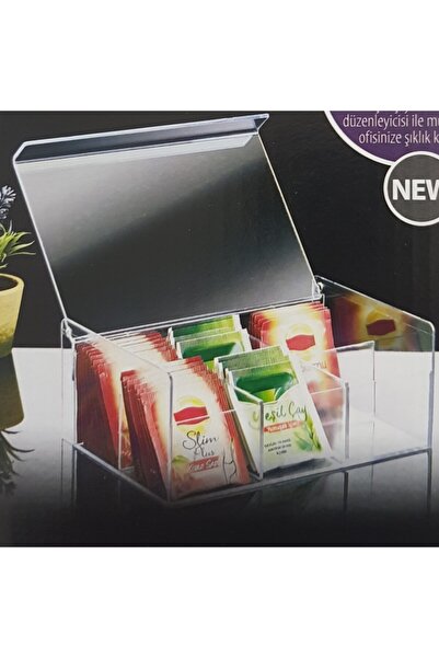 HibanaMorza Poşet Cay Saklama Kutusu 6 Bolmeli Kapaklı