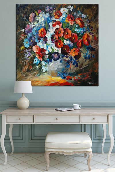 Morfil Sanat Atölyesi Pictură artistică pe pânză cu natură moartă cu flori