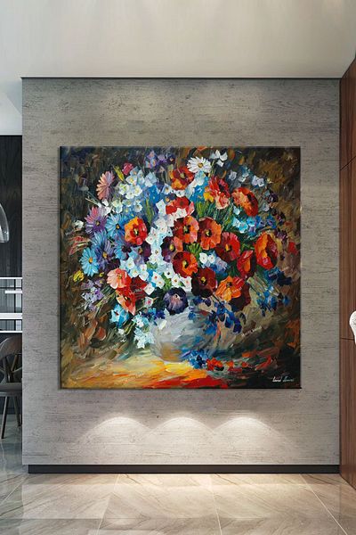 Morfil Sanat Atölyesi Pictură artistică pe pânză cu natură moartă cu flori