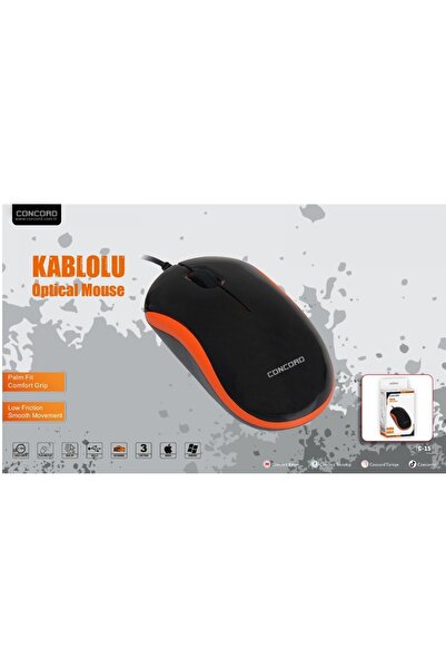 Concord C-15 Kablolu 1000 Dpi Optik Mouse