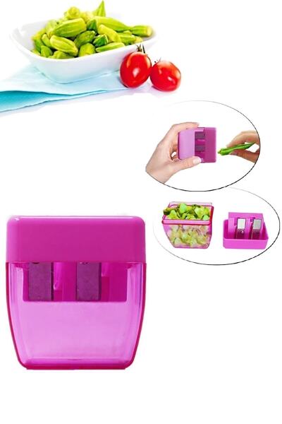 Tilbe Home Paslanmaz Çelik 2 Bıçaklı Bamya Açacağı Aparatı