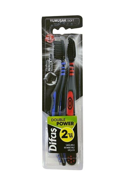 Difaş Double power 2 piece toothbrush (medium hard)