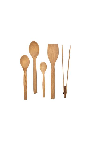 cherryhome Rain 6 Piece Wooden Spoon Holder, Spoon Holder Set
