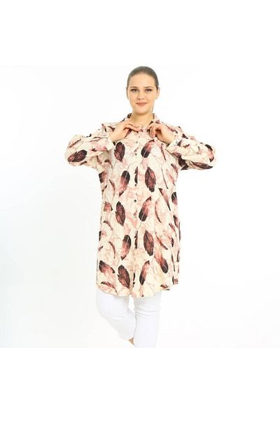 birsen içgiyim Plus Size Buttoned Tunic