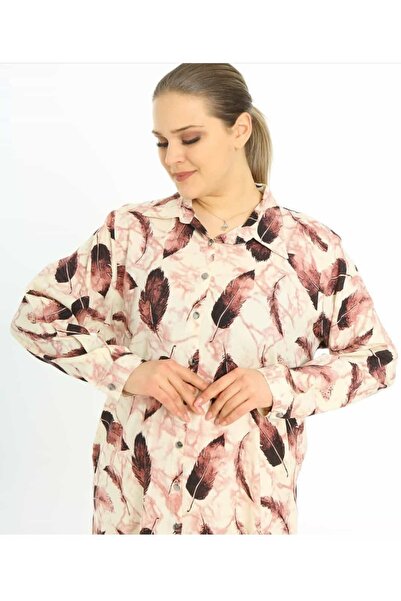 birsen içgiyim Plus Size Buttoned Tunic