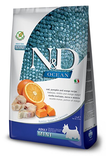 N&D Nd Ocean Tahılsız Morina Balıklı Balkabaklı Ve Portakal Mini Irk Yetişkin...