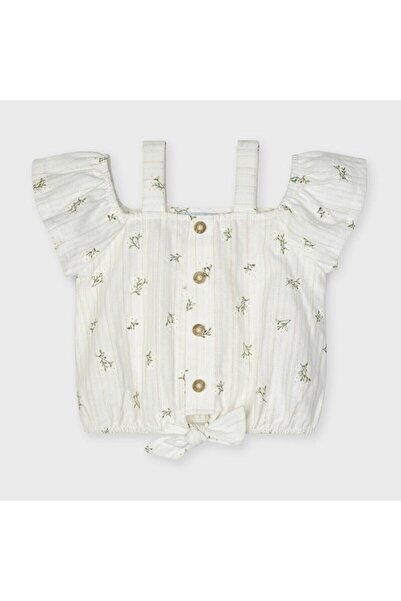 MAYORAL Girl's Patterned Button Detailed Blouse