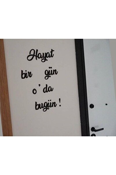 Aker Hediyelik Hayat Bir Gün Ahşap Duvar Yazısı Aker