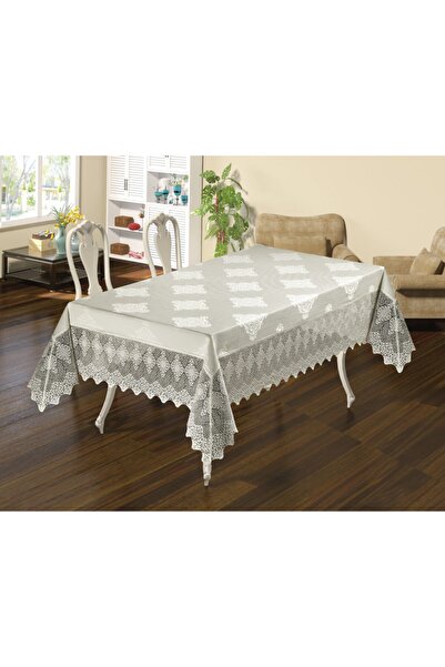Haspen Yağmur Polikoton Kumaş Güpürlü 160x220 Cm Lüks Masa Örtüsü