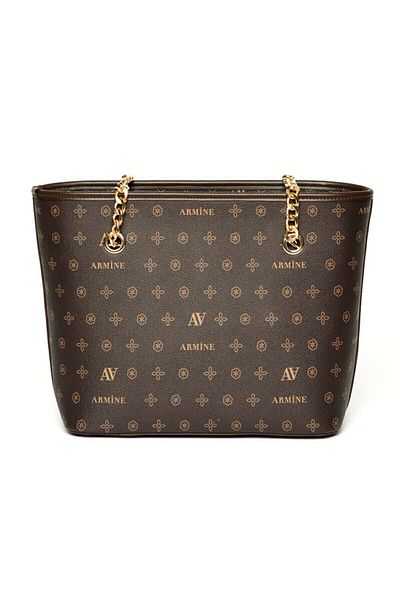 Armine 271 Brown Printed Bag