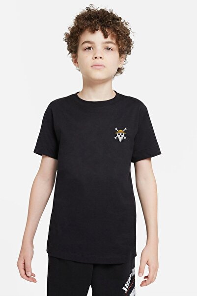 QIVI Unisex dečji crni jednodijelni anime Štampano Unisex dečji crni T-shirt