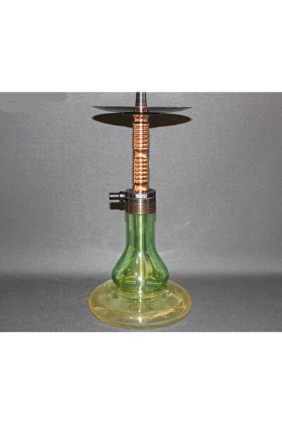 MEGAHED Küçük Boy Üstten Tahliyeli Renkli Cam Nargile (TAM TAKIM)