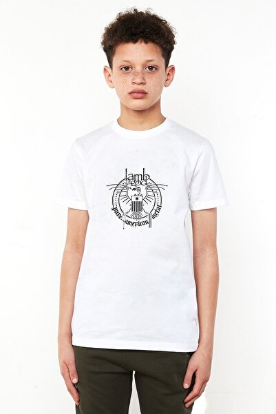 QIVI Unisex dečja majica Belo Jagnje Boga Američka Vrana sa printom T-shirt