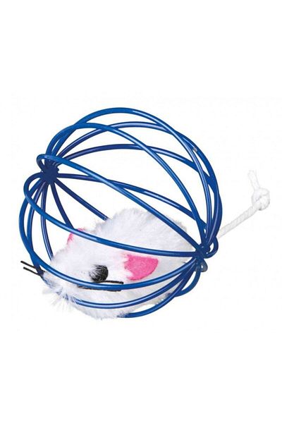Trixie 6cm Cat Toy in Plush Mouse - Ball