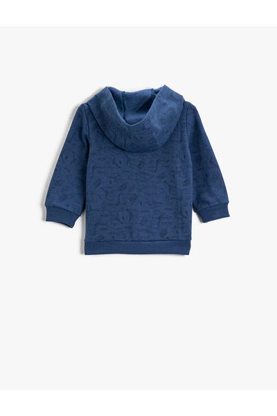 Koton Boy's Indigo Hooded Sweatshirt Cotton
