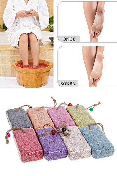 QNİAY Cilt Topuk Taşı 3 Adet Topuk Kazıyıcı Poza Peeling Banyo Pedikür Manikür Nasır Doğal Ayak Bakımı