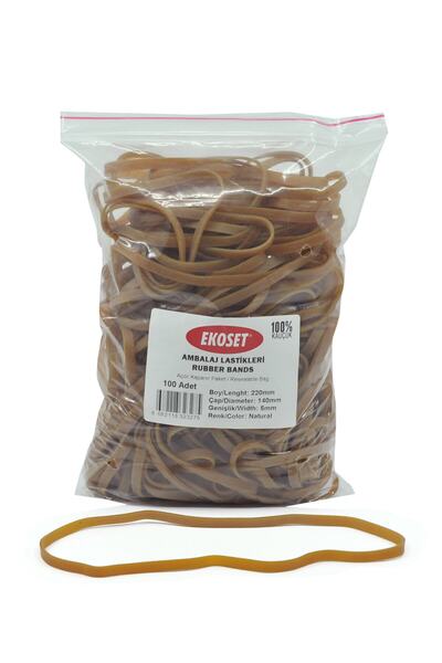 ekoset Geniş Kauçuk Paket Ambalaj Kasa Lastiği 220x5mm 100 Adet
