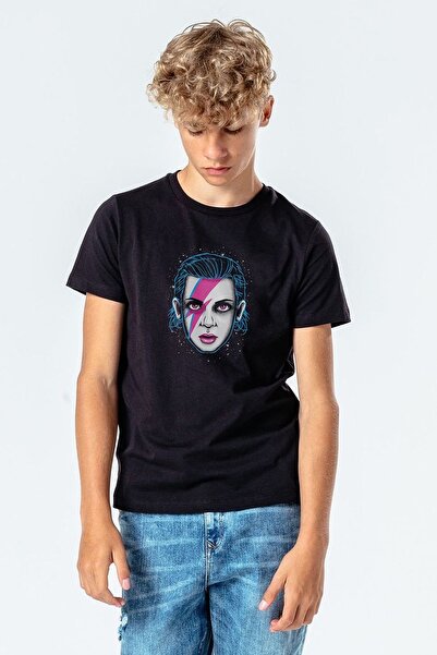 QIVI Unisex dečja crna majica Stranger Things The Bitchin Štampano
