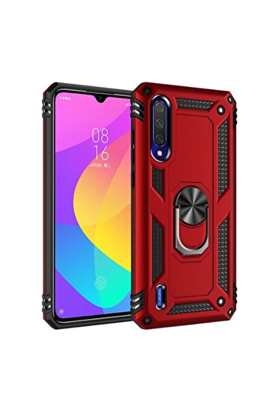 Kupa Xiaomi Mi A3 Kılıf Kamera Korumalı Tank Armor Yüzüklü Standlı Mıknatıslı...