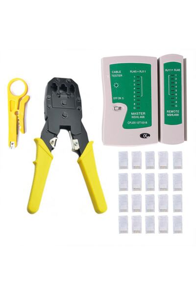 Genel Markalar 3 Lü Pense + Tester + 100 Adet Rj45 Network Seti