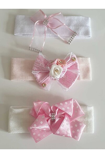 PAİSİA Baby Girl Bow Bandana Set of 3