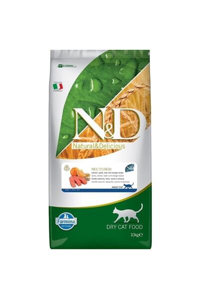 N&D Nd Düşük Tahıllı Ocean Somonlu Kısırlaştırılmış Kedi Maması 10 Kg