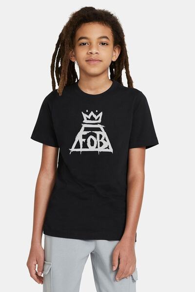 QIVI Unisex dečje crne jakne Fall Out Boy Chicago Štampano T-shirt