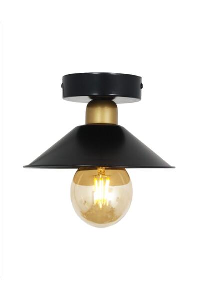 BSA LIGHTING Ufo Tekli Siyah Eskitme Yuvarlak Tavan Avize