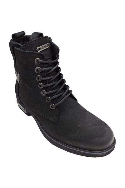 Hammer Jack Ανδρικές μαύρες γνήσιες μπότες Nubuck Warm Liner 15200