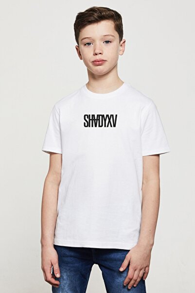 QIVI Unisex dečija bela majica Shady Xv Classic Štampano