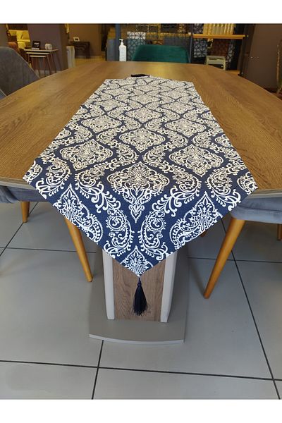 dehaberk Ψηφιακός τυπωμένος δρομέας με μοτίβο Navy Blue